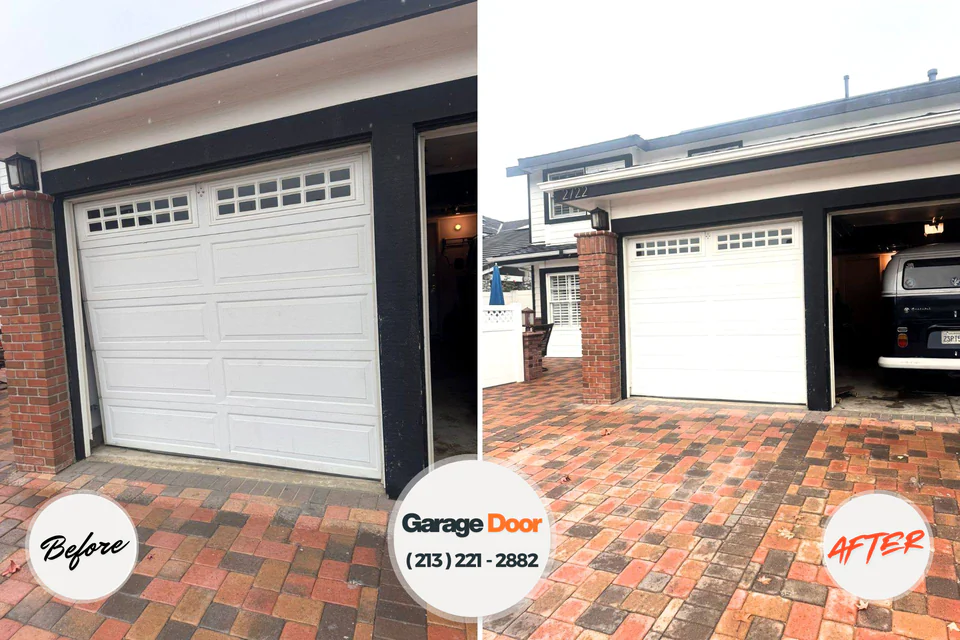 Before and after: garage door repair Grantsville, UT